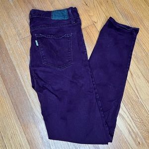 Purple skinny Levi’s size 27